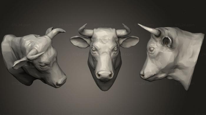 Masks and muzzles of animals (Bull 2 2, MSKJ_0399) 3D models for cnc